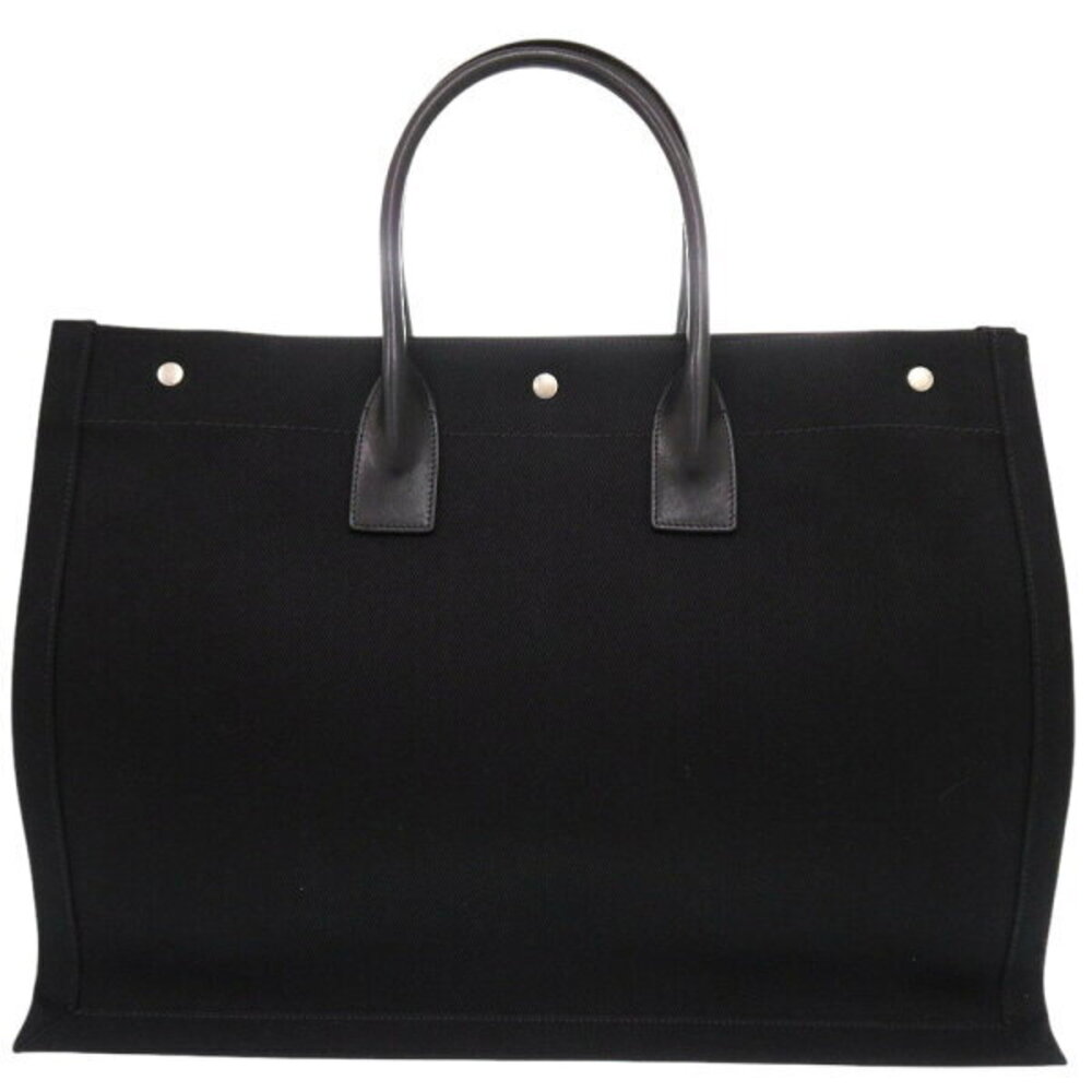 Saint Laurent Paris Rive Gauche canvas leather black tote bag - Picture 3 of 8